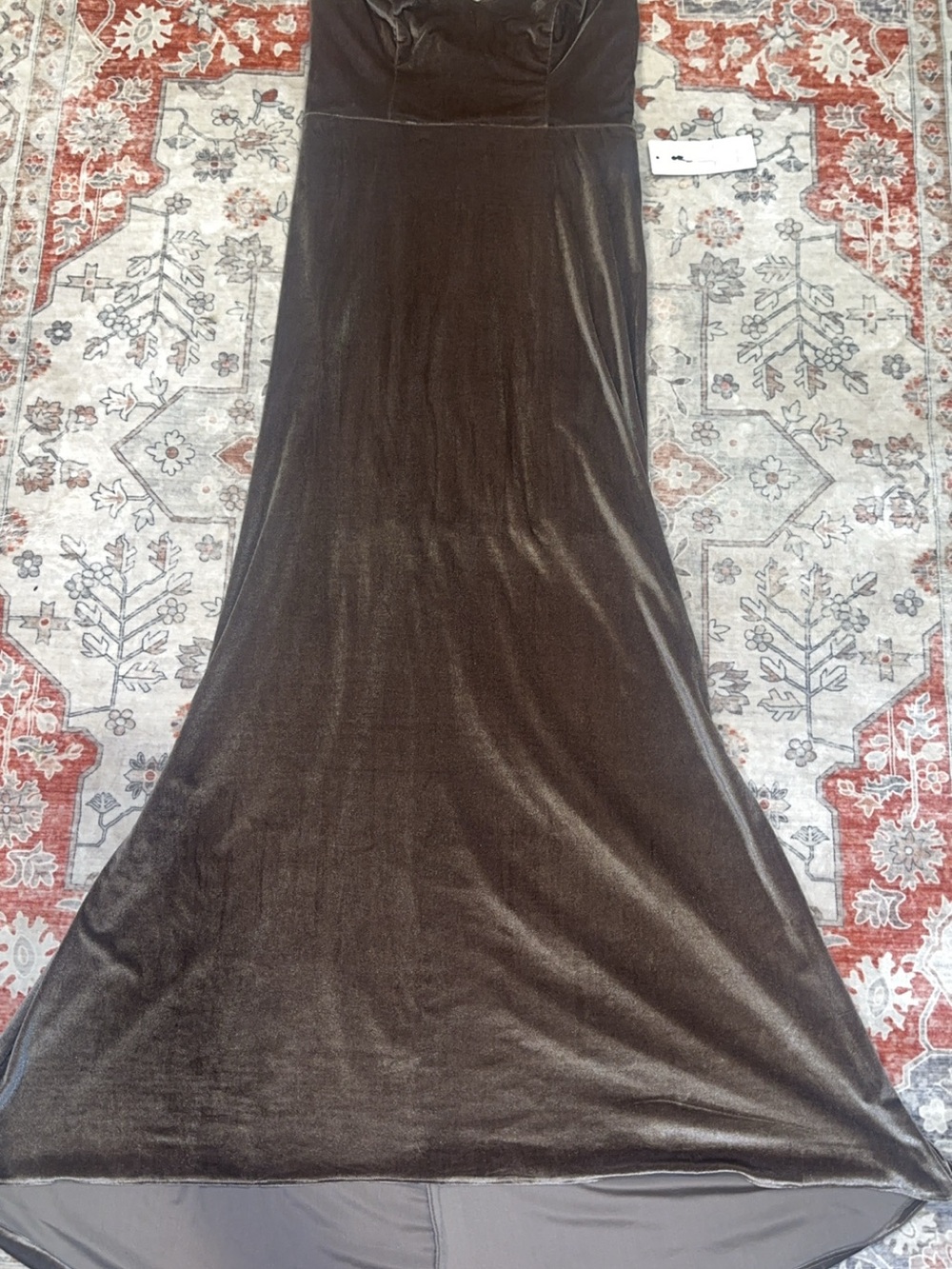 Formal Brown Velvet Dress
